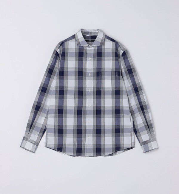 SHIPS「SHIPS: ワイドカラー ネイビー バリエーション チェック シャツ」|シャツ・ブラウス|