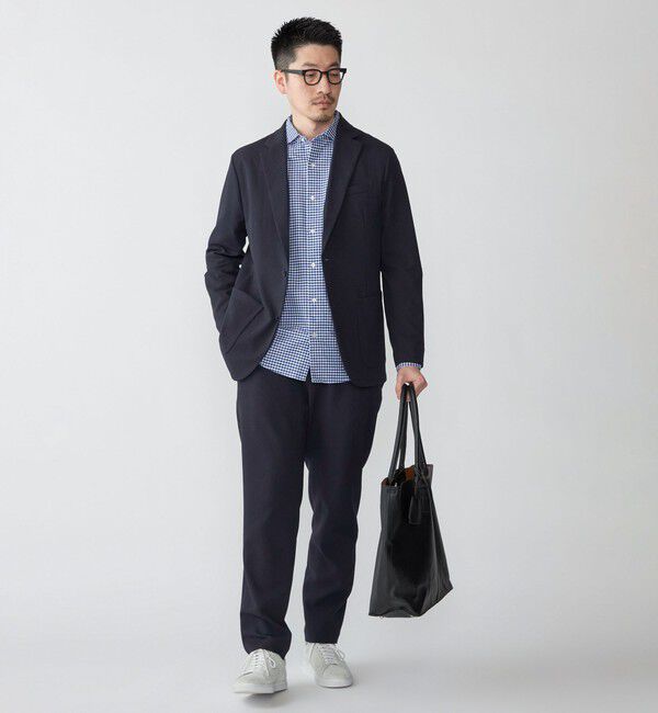 SHIPS「SHIPS: ワイドカラー ネイビー バリエーション チェック シャツ」|シャツ・ブラウス|