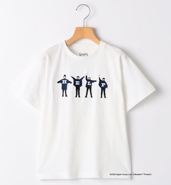 SHIPS KIDS「SHIPS KIDS:140～160cm /【THE BEATLES（ザ・ビートルズ）】半袖 TEE」|Tシャツ・カットソー|オフホワイト