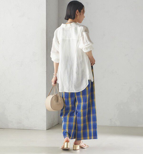 SHIPS for women「〈手洗い可能〉DEVEAUX マドラス チェック ギャザー パンツ」|その他|