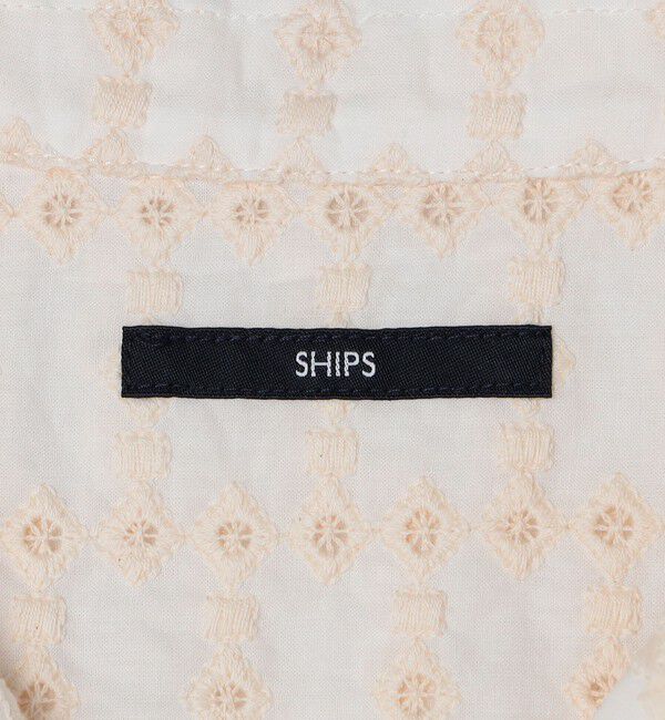 SHIPS「SHIPS: オープンカラー エンブロイダリー ショートスリーブ シャツ」|シャツ・ブラウス|