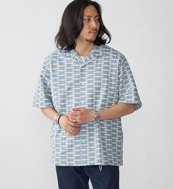 SHIPS「SHIPS: オープンカラー エンブロイダリー ショートスリーブ シャツ」|シャツ・ブラウス|