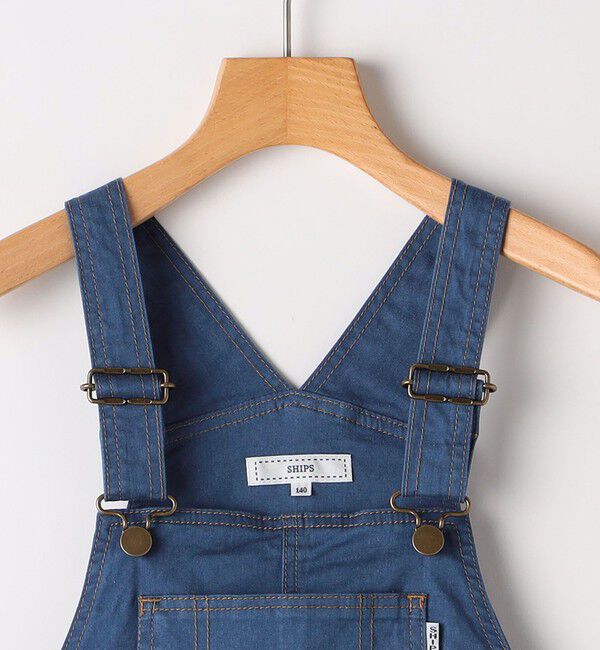 SHIPS KIDS「SHIPS KIDS:140～150cm / デニム オーバーオール スカート」|ジャンパースカート|