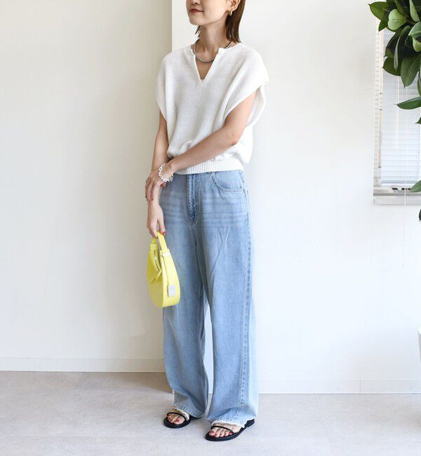 SHIPS for women「〈手洗い可能〉ポリエステル 麻 スキッパー プルオーバー」|プルオーバー|