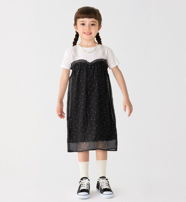 SHIPS Colors 「SHIPS Colors:100～140cm /〈洗濯機可能〉グリッター ドット ワンピース」|ワンピース|