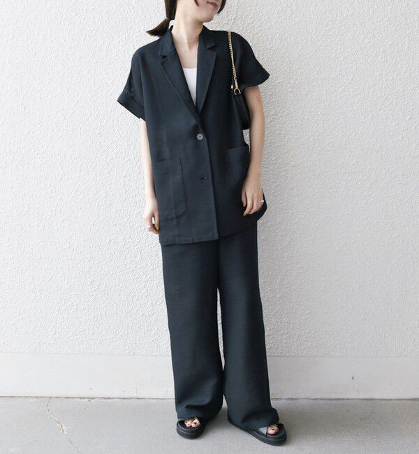 SHIPS any「SHIPS any:〈手洗い可能〉カラミ メッシュ サイドライン イージー ワイド パンツ」|その他|