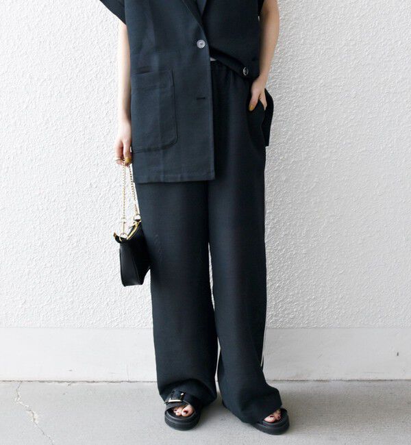 SHIPS any「SHIPS any:〈手洗い可能〉カラミ メッシュ サイドライン イージー ワイド パンツ」|その他|