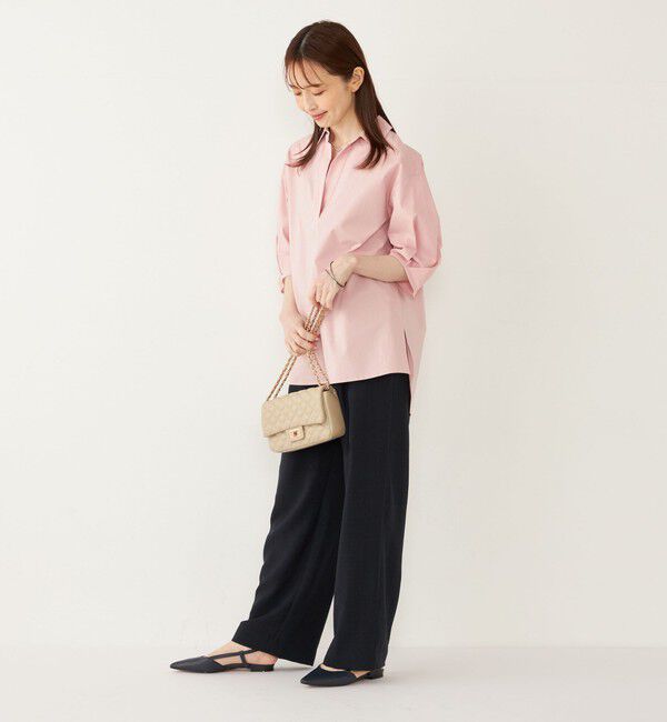 SHIPS Colors 「SHIPS Colors:〈手洗い可能〉ストレッチ スキッパー シャツ」|シャツ・ブラウス|