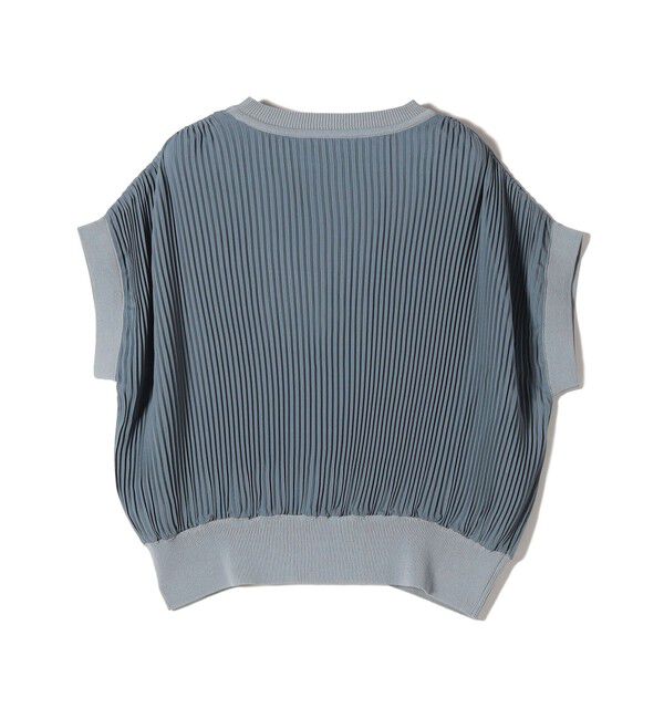 SHIPS Colors 「SHIPS Colors:〈手洗い可能〉プリーツ ニット コンビ プルオーバー」|シャツ・ブラウス|