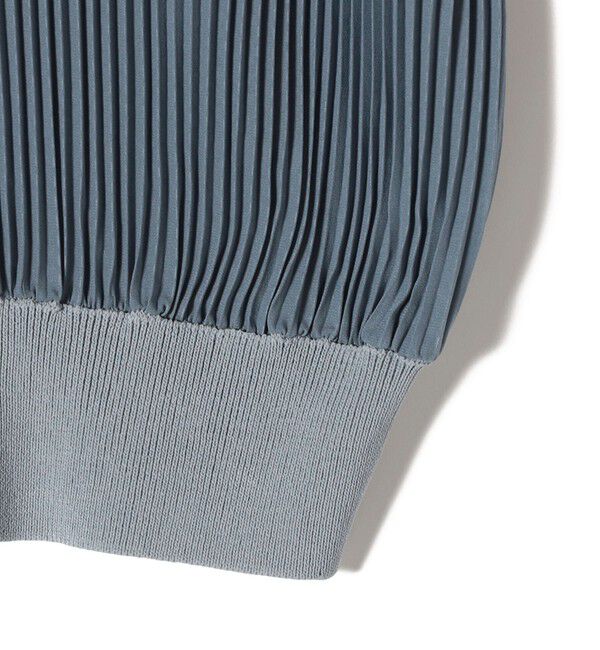 SHIPS Colors 「SHIPS Colors:〈手洗い可能〉プリーツ ニット コンビ プルオーバー」|シャツ・ブラウス|