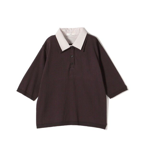 SHIPS for women「【WEB限定】〈手洗い可能〉ダブルカラー ショート スリーブ ポロ」|ポロシャツ|