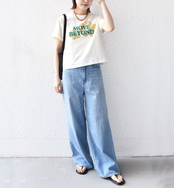 SHIPS for women「【WEB限定】モチーフ 刺繍 プリント TEE」|Tシャツ・カットソー|