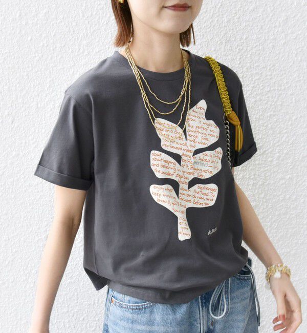 SHIPS for women「【WEB限定】モチーフ 刺繍 プリント TEE」|Tシャツ・カットソー|