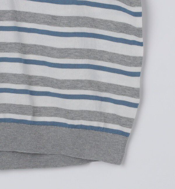 SHIPS「ALANPANE: 16ゲージ マルチボーダー コットン ニット ポロシャツ」|ニット・セーター|