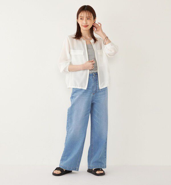 SHIPS Colors 「SHIPS Colors:〈手洗い可能〉メッシュ ノーカラー ジップ ブルゾン◇」|ブルゾン・スタジャン|