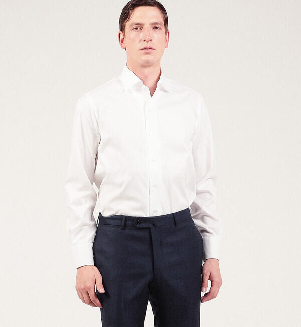 TOMORROWLAND MENS「120/2コットンフレンチツイル ループボタンダウンシャツ」|シャツ・ブラウス|