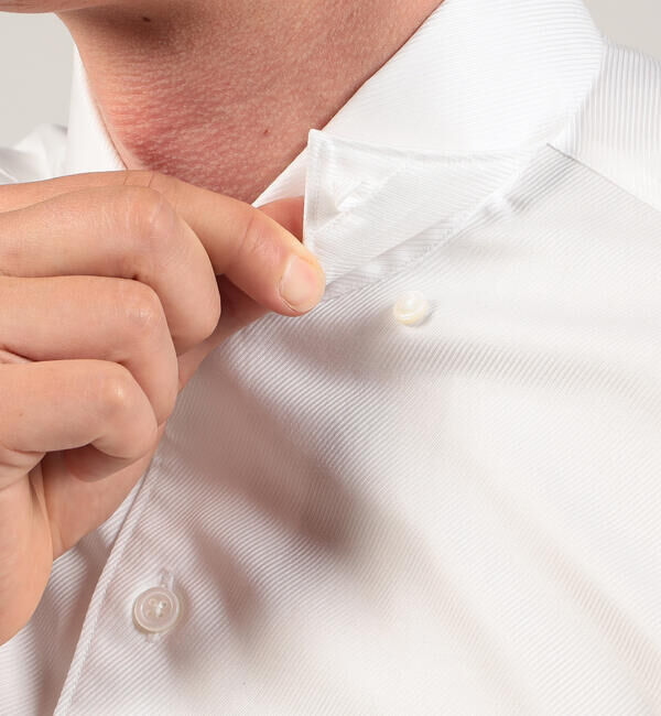 TOMORROWLAND MENS「120/2コットンフレンチツイル ループボタンダウンシャツ」|シャツ・ブラウス|