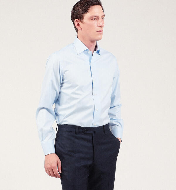 TOMORROWLAND MENS「120/2コットンフレンチツイル ループボタンダウンシャツ」|シャツ・ブラウス|