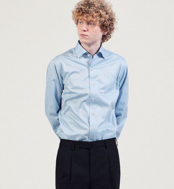 TOMORROWLAND MENS「120/2コットンフレンチツイル ループボタンダウンシャツ」|シャツ・ブラウス|