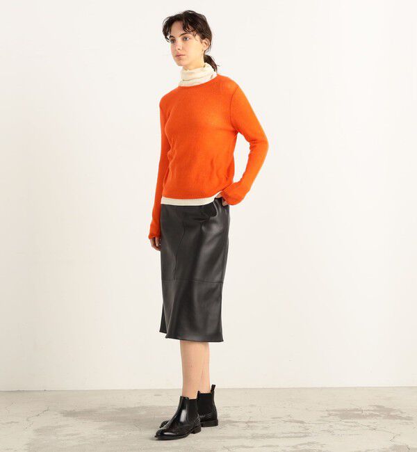 Ballsey「レザーライククロス トラペーズスカート」|台形|