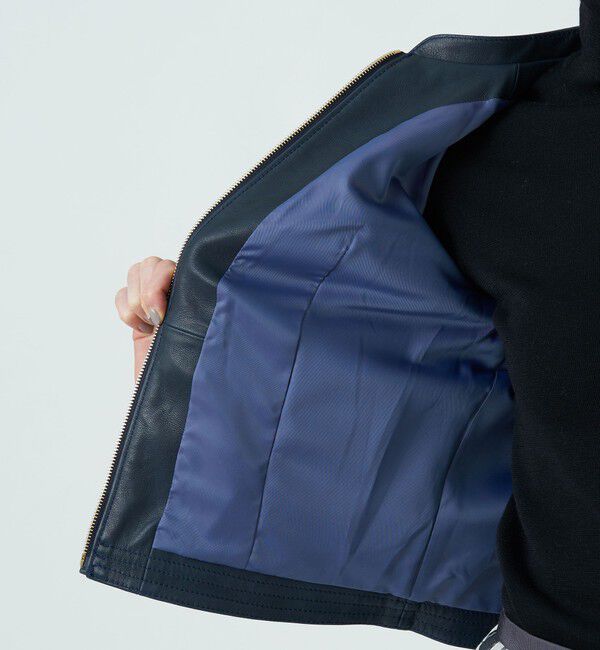 TOMORROWLAND collection「ラムレザー ジップアップブルゾン」|ライダースジャケット|