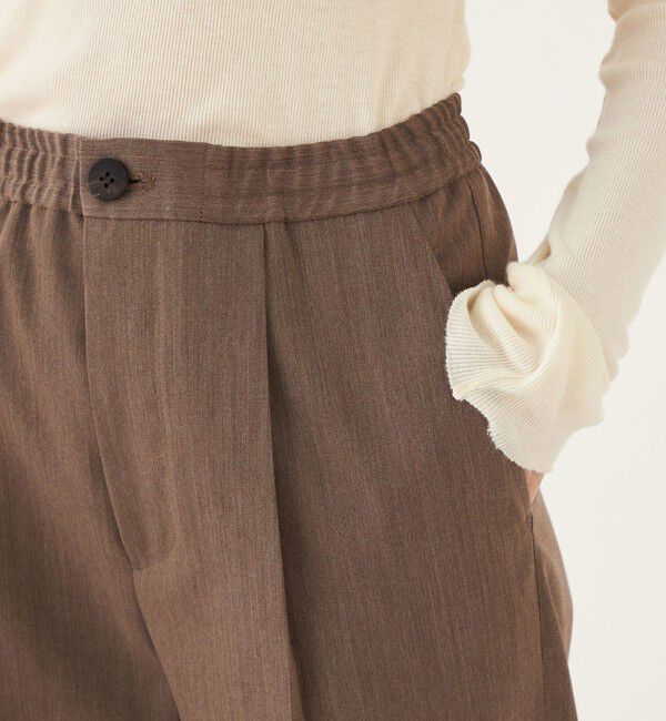 GALERIE VIE「ライトウールギャバジン タックストレートパンツ」|その他|