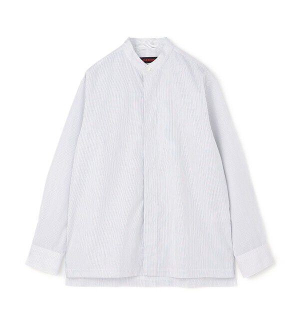 CABaN「CABaN コットンブロード ピンストライプバンドカラーシャツ」|シャツ・ブラウス|16 グレー系