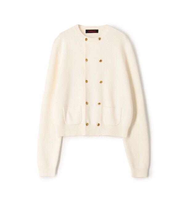 CABaN「コットンカシミヤ ダブルボタンカーディガン」|カーディガン|11 ホワイト