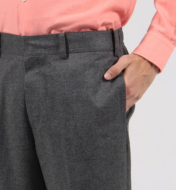 TOMORROWLAND MENS「ストレッチフランネル スリムテーパードパンツ」|チノ|