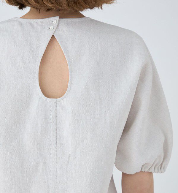 MACPHEE「【WEB限定】リアクティブデニム パフスリーブブラウス」|シャツ・ブラウス|