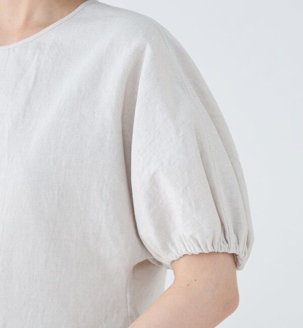 MACPHEE「【WEB限定】リアクティブデニム パフスリーブブラウス」|シャツ・ブラウス|