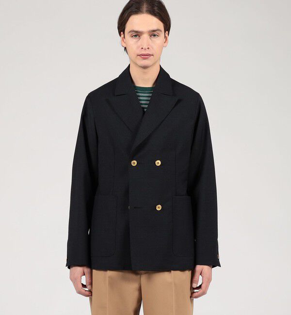 TOMORROWLAND MENS「シェットランドウール ダブルブレステッド 4Bジャケット」|テーラードジャケット|