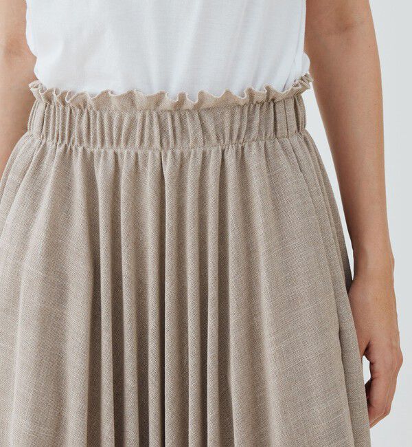 GALERIE VIE「リネンテクスチャー プリーツマキシスカート」|スカート|