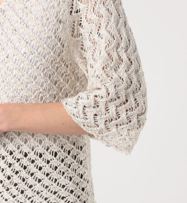 DES PRES「グリッターネップヤーン Vネックカーディガン」|カーディガン|