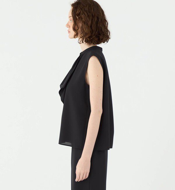 Ballsey「ドライメッシュストレッチ フロントドレープブラウス」|シャツ・ブラウス|