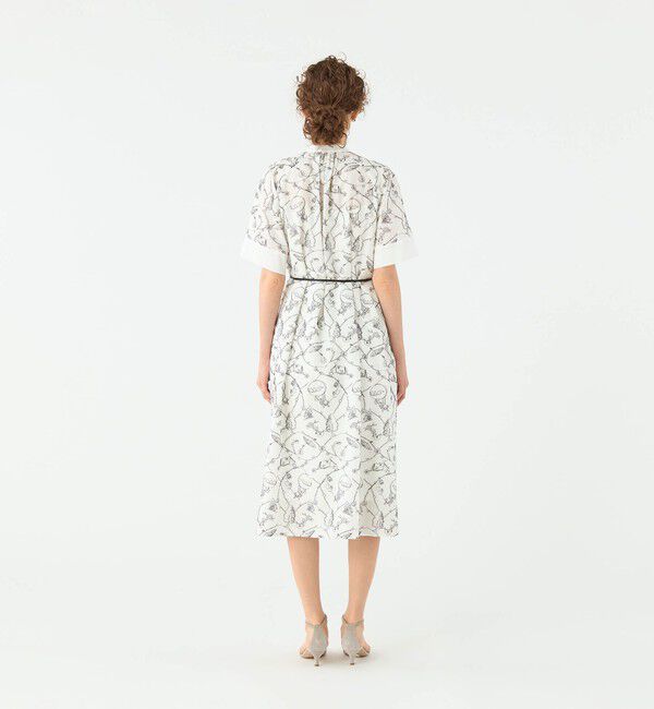 TOMORROWLAND collection「バルーンエンブロイダリー スタンドカラーワンピース」|ワンピース|