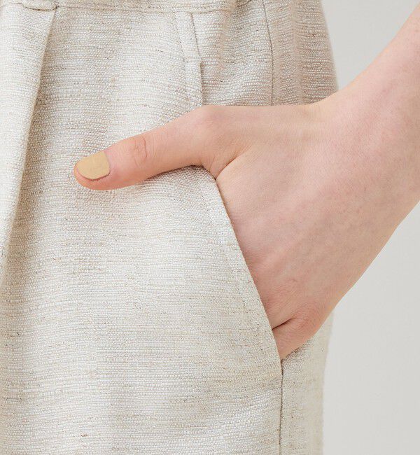 GALERIE VIE「スムースリネン オープンカラージャンプスーツ」|オールインワン|