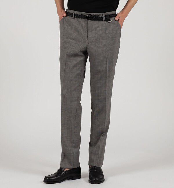 TOMORROWLAND MENS「Super120'sウールポリエステル ノープリーツスリムスラックス」|スラックス|