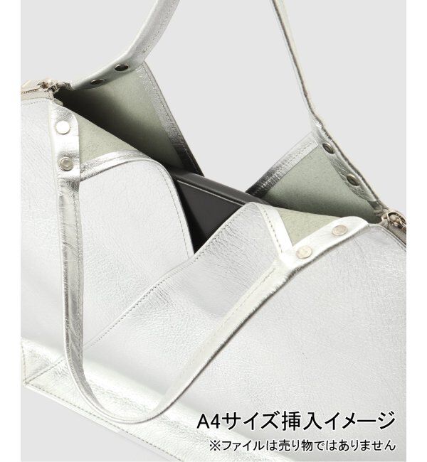 「【blancle/ ブランクレ】M.LETHER Rap flat tote」|トートバッグ|