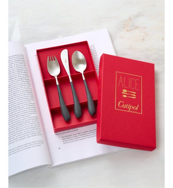 journal standard Furniture「【Cutipol/クチポール】 ALICE GIFT SET BOX　子供用 カトラリーセット」|食器・キッチングッズ|ブラック