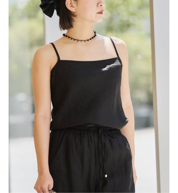 IENA LA BOUCLE「IENA LA BOUCLE リネンブロードバイヤスキャミソール」|キャミソール|