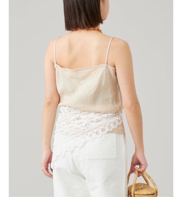 IENA LA BOUCLE「IENA LA BOUCLE リネンブロードバイヤスキャミソール」|キャミソール|