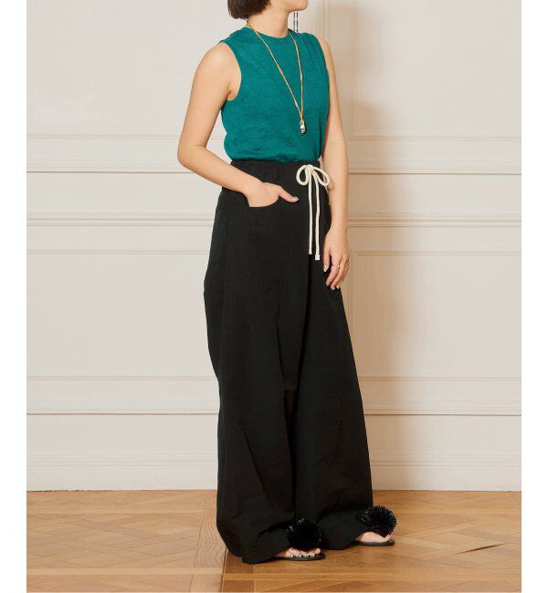 IENA LA BOUCLE「IENA LA BOUCLE コットンリネンスラブワイドパンツ」|その他|