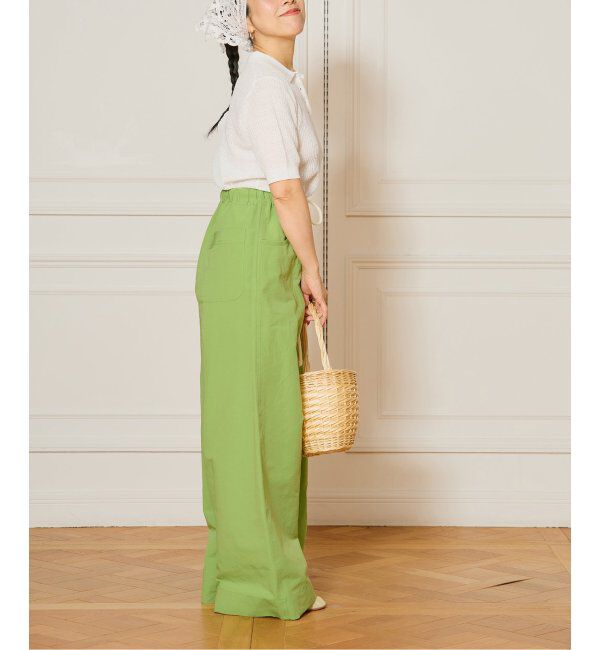 IENA LA BOUCLE「IENA LA BOUCLE コットンリネンスラブワイドパンツ」|その他|