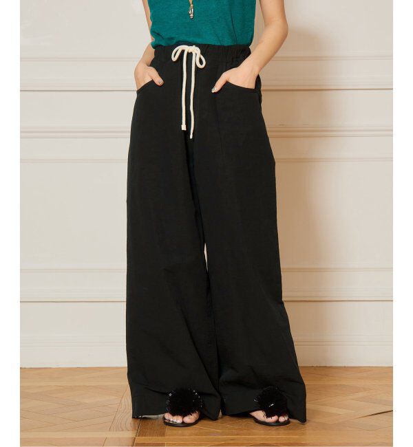 IENA LA BOUCLE「IENA LA BOUCLE コットンリネンスラブワイドパンツ」|その他|