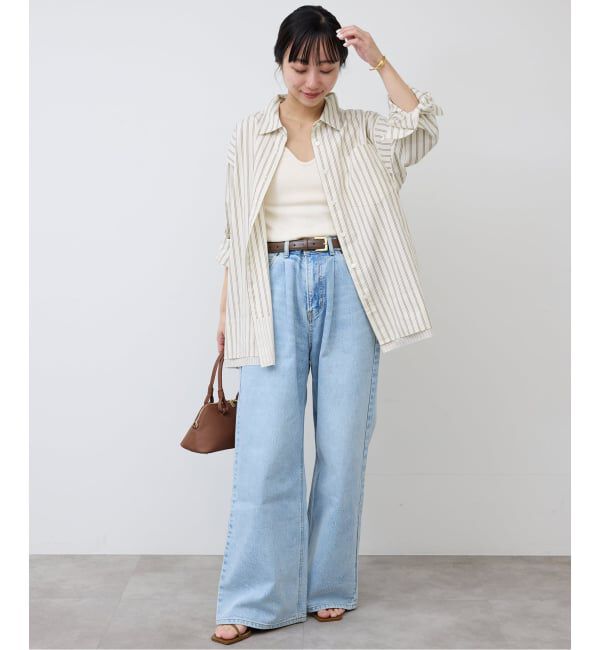 SLOBE IENA「《予約》ストライプレイヤーシャツ」|シャツ・ブラウス|