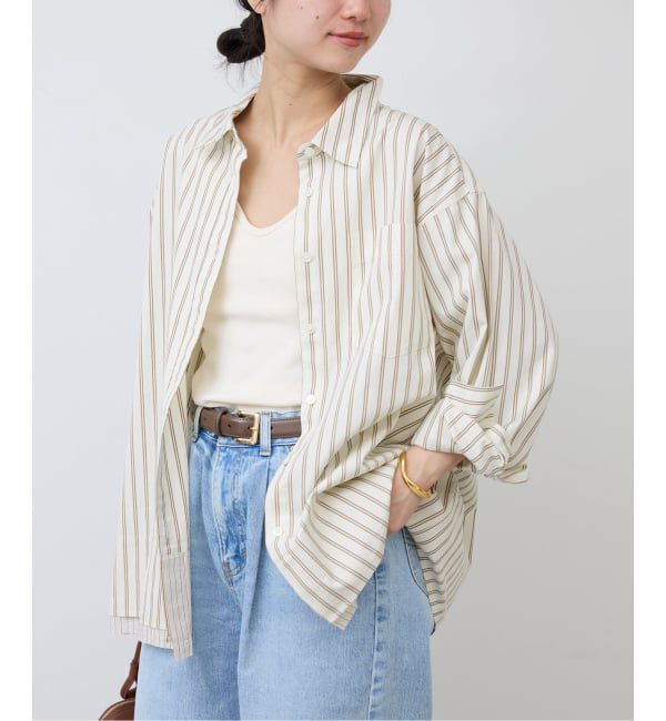 SLOBE IENA「《予約》ストライプレイヤーシャツ」|シャツ・ブラウス|