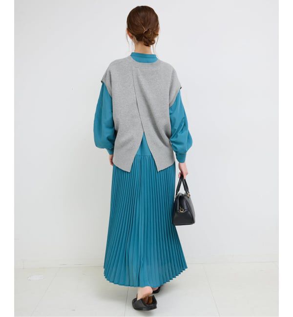 SLOBE IENA「《追加予約》ダブルフェイスバックオープンベスト」|ベスト・ジレ|