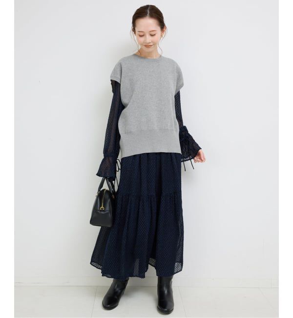 SLOBE IENA「《追加予約》ダブルフェイスバックオープンベスト」|ベスト・ジレ|