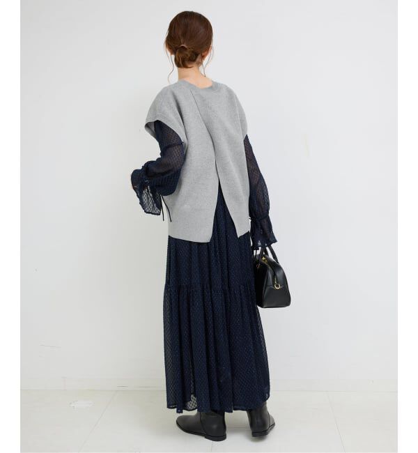 SLOBE IENA「《追加予約》ダブルフェイスバックオープンベスト」|ベスト・ジレ|